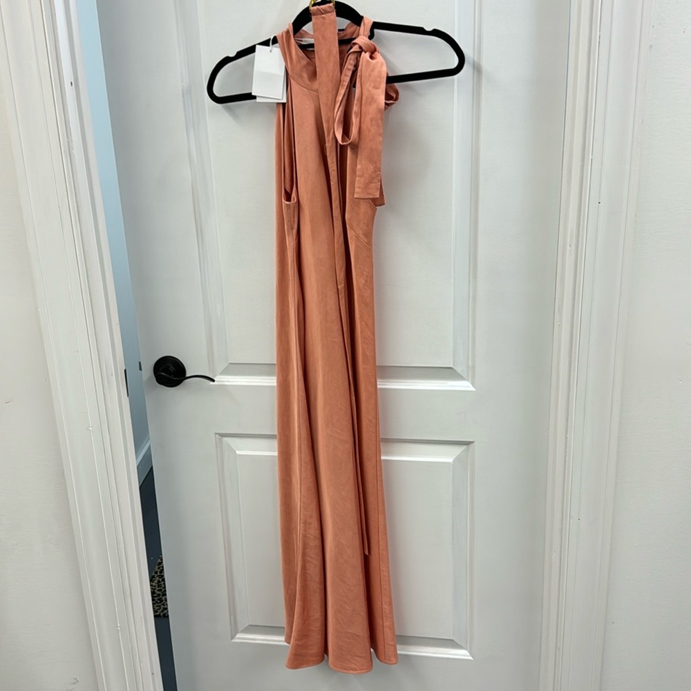 Zimmermann Neck Tie Halter Bias Dress